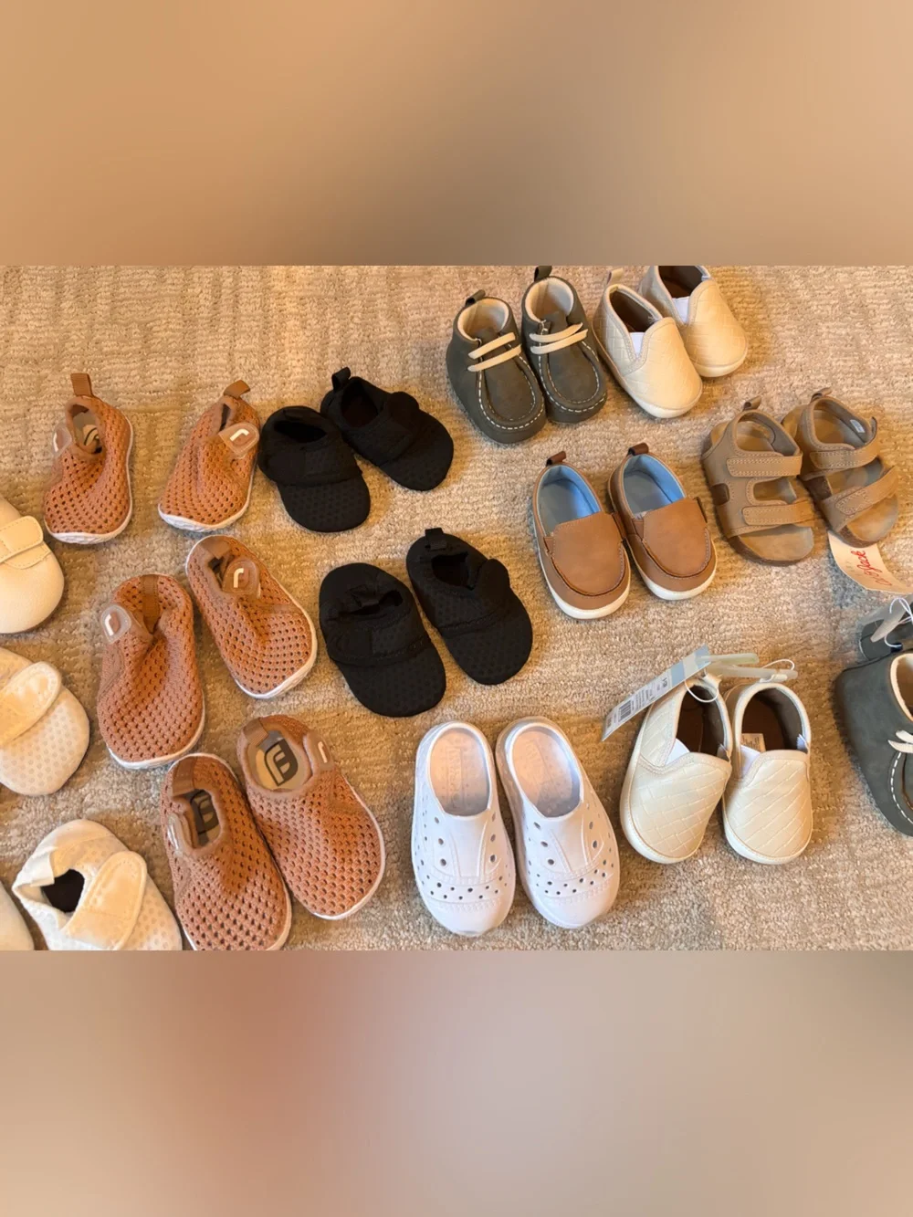 Baby boy bundle of 16 pairs of shoes from size newborn to 12 months